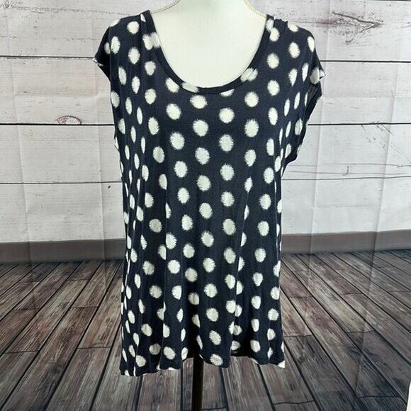 Michael Kors Tops - Michael Kors Tee Shirt‎ Womens Medium Blue White Rayon Cap Sleeve Stretch Basic